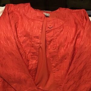 CHICOS Coral Button Long SleeveJacket